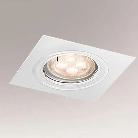 Wpuszczana LAMPA sufitowa OMURA 7308 Shilo podtynkowa OPRAWA kwadratowa metalowy wpust biały