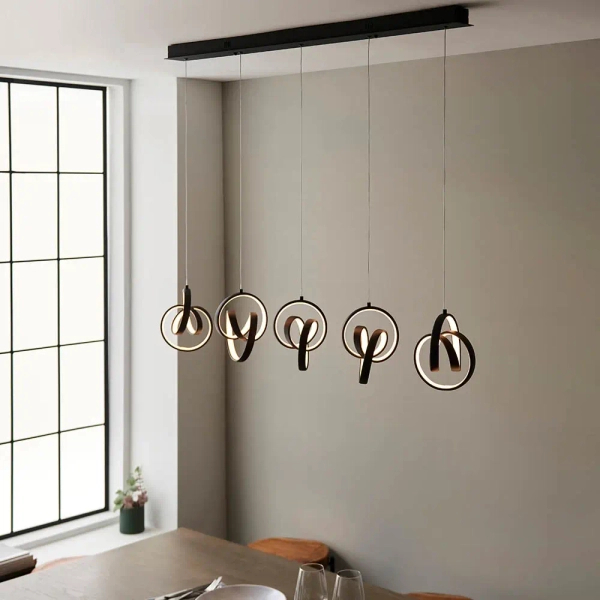 Wisząca lampa ledowa Cosma 97624 LED 70W 3000K czarny biały