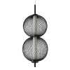 Ażurowa lampa wisząca Puma 32-35356 LED 10W 3000K kulista podwójna czarna