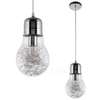 Lampa wisząca VEN 601/1 szklana żarówka bulb loft chrom przezroczysta