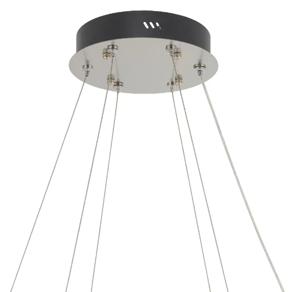 Lampa wisząca glamour LUXORA 11706 LED 38W 3000K nikiel