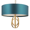 Zwisowa lampa abażurowa L&-195220 Light& morska złoto przecierane