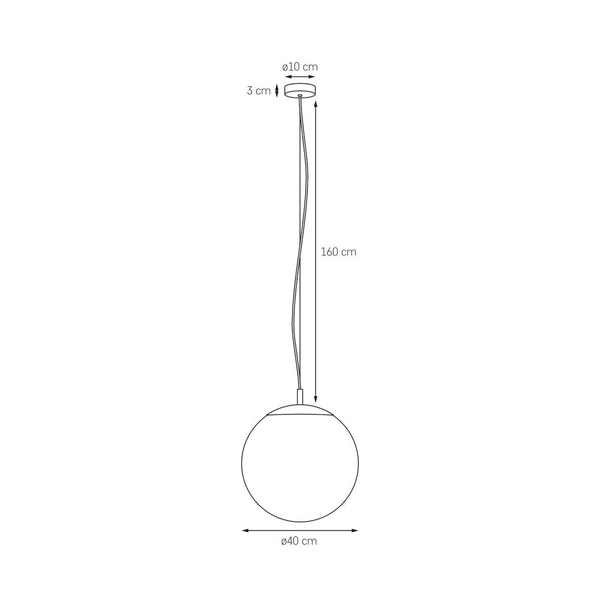Szklana lampa wisząca ALUR L 10736102 zwis do przedpokoju biały