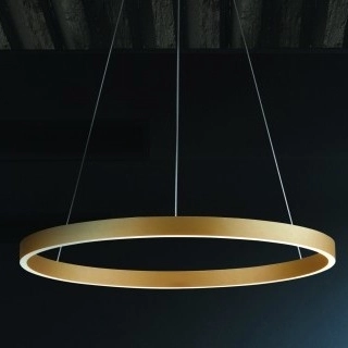 Lampa ring ledowa wisząca Andrea AZ5105 100W 3000K złota