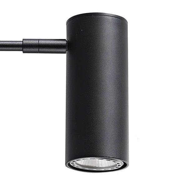 Ścienna lampa Tubo regulowany kinkiet na wysięgniku czarny