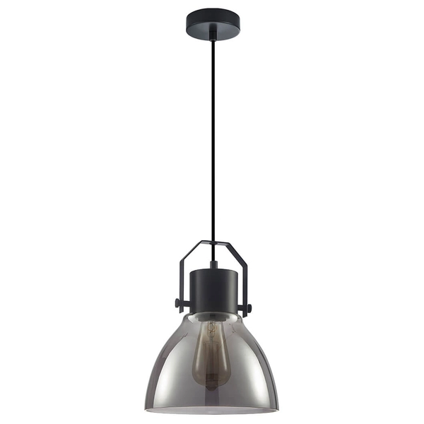 Wisząca lampa industrialna Darlena zwis czarny grafitowy