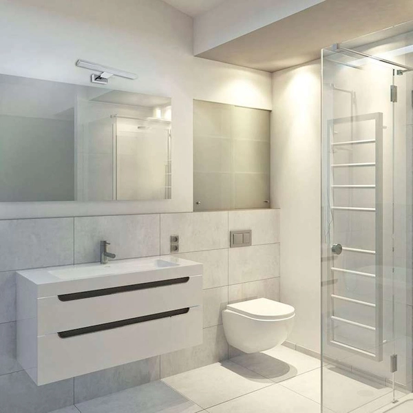 Kinkiet LAMPA ścienna SHINE ML028 Milagro metalowa OPRAWA LED 7W 4000K nad lustro do łazienki galeryjka IP44 chrom