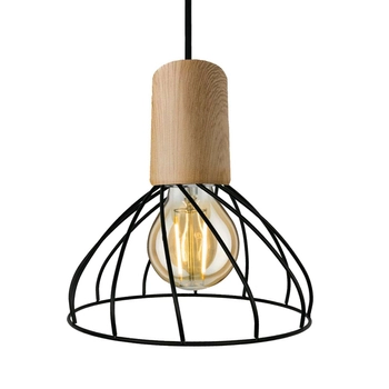 Wisząca LAMPA loftowa MODERNO LP-1221/1P S BK E27 Light Prestige skandynawska OPRAWA druciany ZWIS hygge czarny brązowy