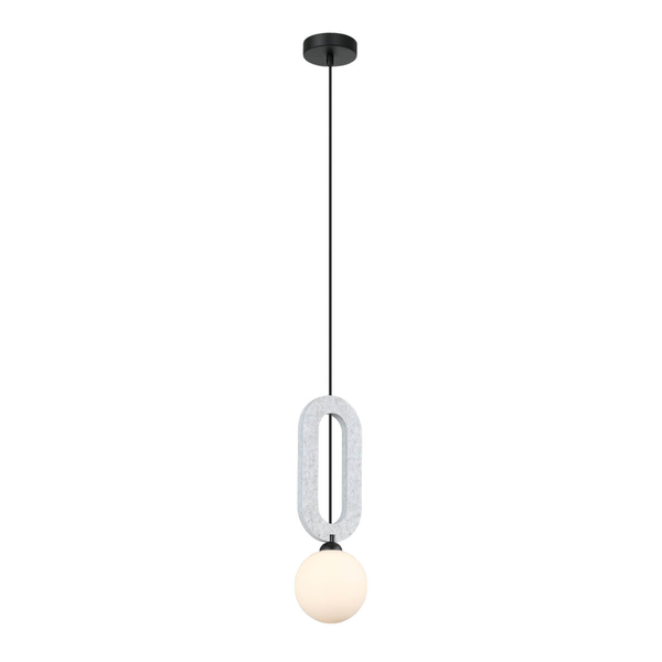 Filcowa wisząca lampa Masso PND-59839-1-LGR kula nad stół szara
