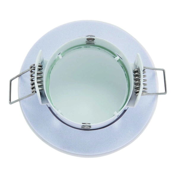 Okrągła lampa sufitowa Speculo 79978 Saxby IP65 downlight metalowa biała