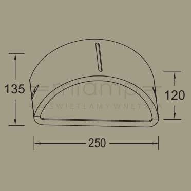 Ogrodowa LAMPA ścienna BONN 6330401118 Lutec elewacyjna OPRAWA outdoor półokrągła IP54 grafitowa