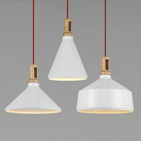 Kuchenna lampa wisząca Nordic Woody ST-5097A Step LED 120W drewno biała