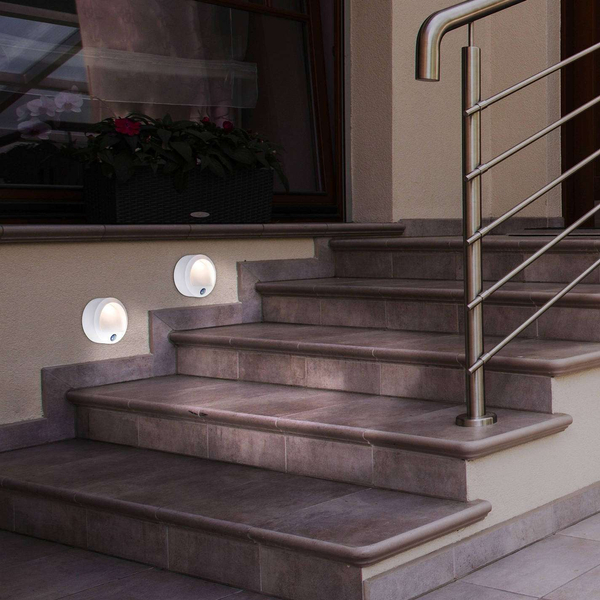 Zewnętrzna LAMPA elewacyjna AMARILLO 7980 Rabalux okrągła OPRAWA z czujnikiem ruchu LED 1,5W 3000K IP44 biały