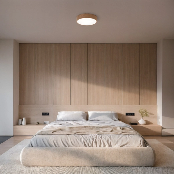 Zewnętrzna lampa sufitowa 5907623600011 IP54 drewniana dąb