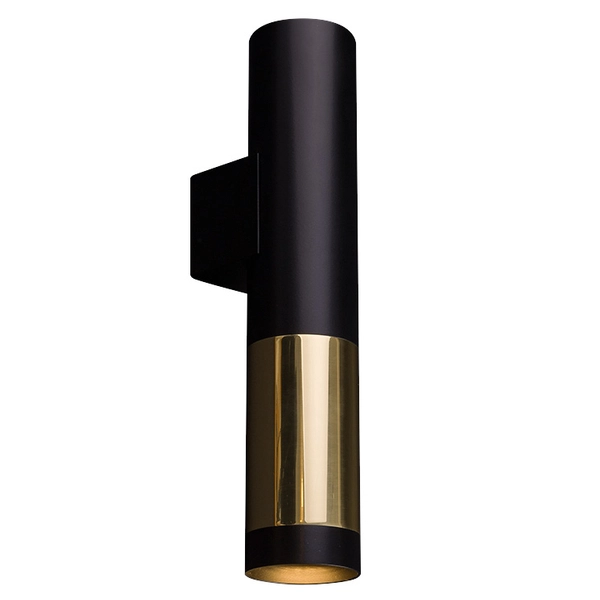 Kinkiet ścienny KAVOS 0380 metalowa okrągła tuba sopel czarny złoty