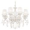 Żyrandol LAMPA wisząca GRACE ARM247-08-G Maytoni abażurowa OPRAWA zwis glamour z kryształkami złoty biały