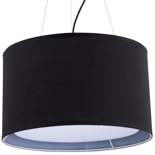 Minimalistyczna lampa wisząca MILK LP-021/4P BK Light Prestige okrągła oprawa zwis metalowy czarny