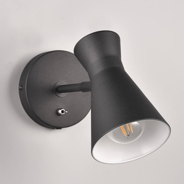 Lampa przyścienna z włącznikiem Enzo R20781732 do czytania czarny
