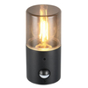 Przyścienna lampa Hoosic 222260132 IP44 czujnik ruchu czarny