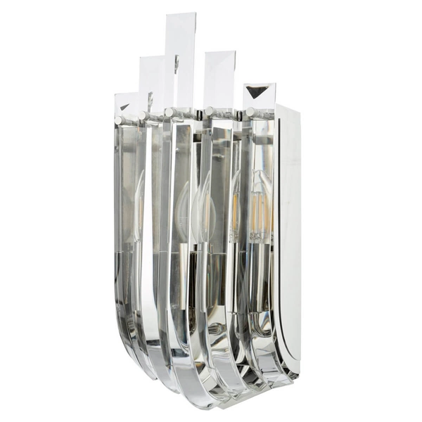 Kinkiet ścienny Eltham ELT0938-EH Dar Lighting kryształy rokoko srebrny