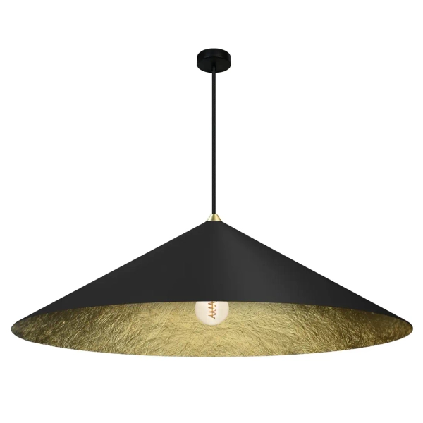 Wisząca lampa do przedpokoju MLP0647 stożek czarny