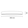 Plafon Nungo 6006 Shilo LED 55W 4000K okrągły do kuchni metalowy czarny