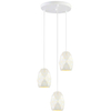 LAMPA wisząca HARLEY MDM-3480/3A W Italux metalowa OPRAWA geometryczna KASKADA zwis biały