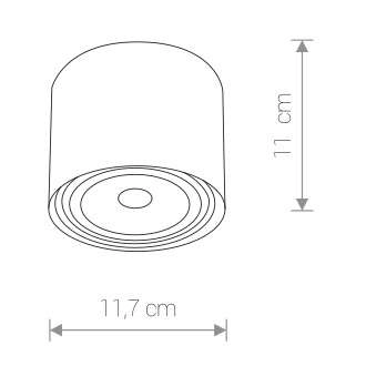 Okrągła LAMPA sufitowa BIT 9486 Nowodvorski metalowa downlight tuba grafitowa