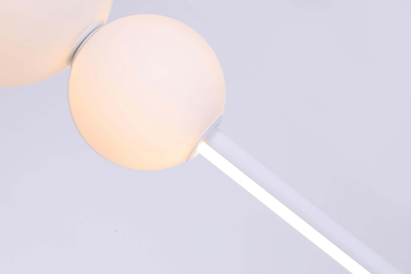 Wisząca lampa sypialniana Sandra LED 48W 3000K nad łóżko biała