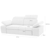 Dwuosobowa sofa CONTINENTAL 5900168831711 z funkcją spania