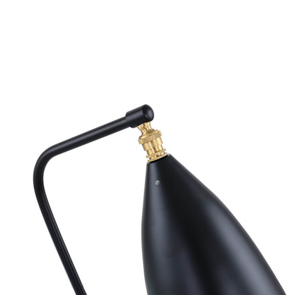 Metalowa lampa stołowa Sotto stojąca do gabinetu czarna
