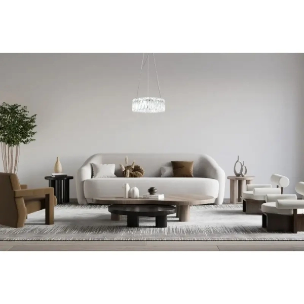 Okrągła lampa zwis Nosta PND-34364-2-CH-CL LED 24W 3000K przezroczysty