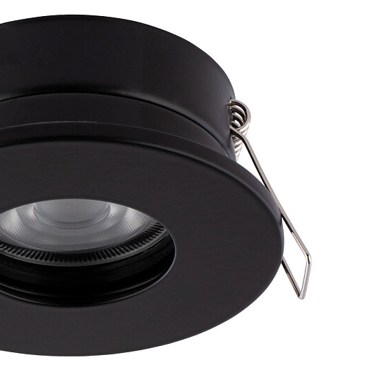 Oczko do zabudowy Golf 8376 czarna lampa wpuszczana schodowa