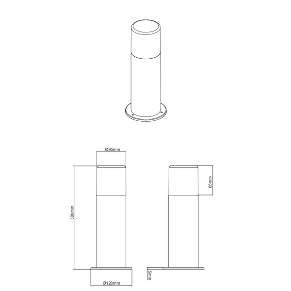 Antracytowa tuba tarasowa Hoosic 524060142 stojąca lampa outdoor