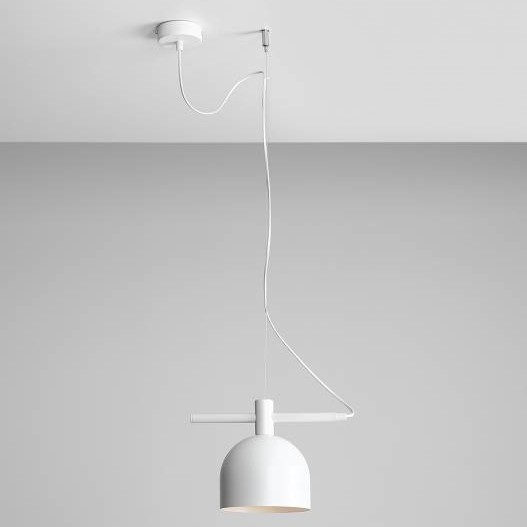 Metalowa lampa wisząca BERYL 976G Aldex biały zwis do salonu