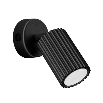 Regulowana lampa ścienna KARBON SL.1579 z włącznikiem ryfel czarna