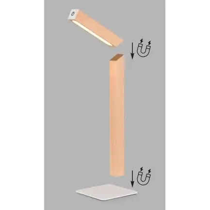 Drewniana lampa stołowa SKIP R55951135 LED 2W 3000K drewniany biały