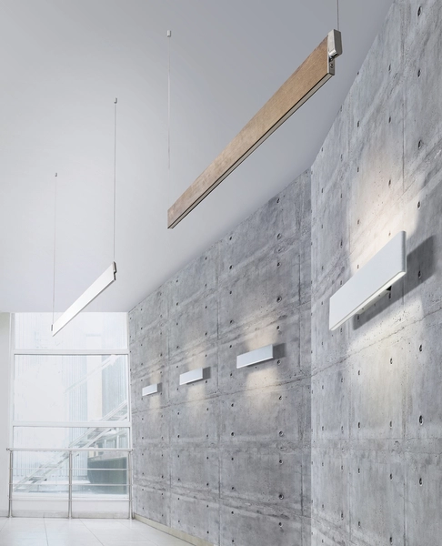 Ekologiczna lampa wisząca Norman listwa LED 29W drewno