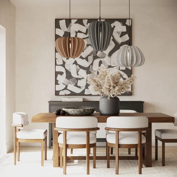 Salonowa lampa wisząca Cambio MOD398PL-01S do sypialni nad stół szara