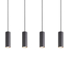 Wisząca lampa loftowa VANTOS DL432312400 Trio tubki do jadalni czarny