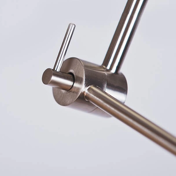 Lampa ścienna abażur Adam AZ1843+AZ2602 włącznik na wysięgniku satyna biały