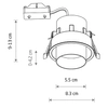 Lampa do kuchni sufitowa Mono Slide 10800 Nowodvorski podtynkowa czarna złota