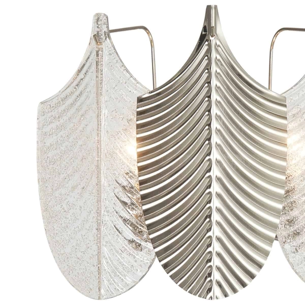 Kinkiet glamour do sypialni Palermo W03077NI Cosmolight metal szkło nikiel