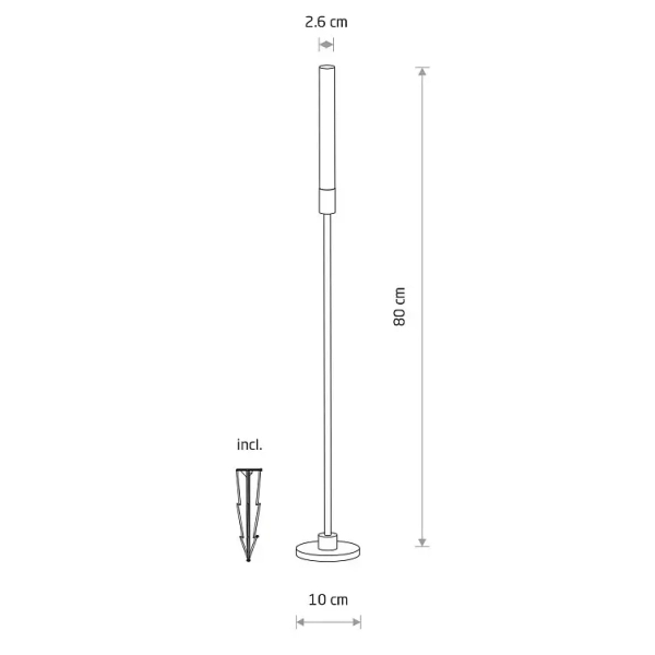 Ogrodowa lampa stojąca ZOLA LED 11544 LED 3W 3000K czarna