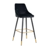 Luksusowe krzesło barowe Imani S4476 BLACK VELVET Richmond Interiors welurowe czarne
