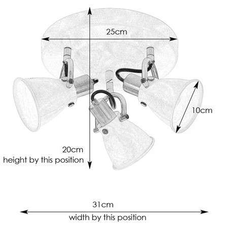 Sufitowa LAMPA industrialna ALTON 107854 Markslojd metalowa OPRAWA plafon reflektorki regulowane czarne
