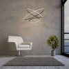 Okrągła LAMPA wisząca SLIM/000022/3000/B MDECO metalowa OPRAWA zwis LED 93W 3000K pierścienie czarne