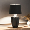 Lampa stołowa QN-BEXLEY-TL-BKPN na biurko nikiel czarna