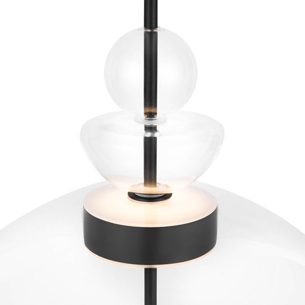 Lampa zwieszana Bangkok MOD185PL-L6B3K3 LED 12W 3000K czarny przezroczysty