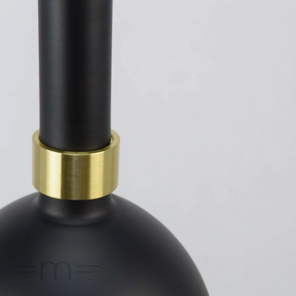 LAMPA wisząca LARRY 106974 Markslojd metalowa OPRAWA zwis kopuła mosiądz czarna